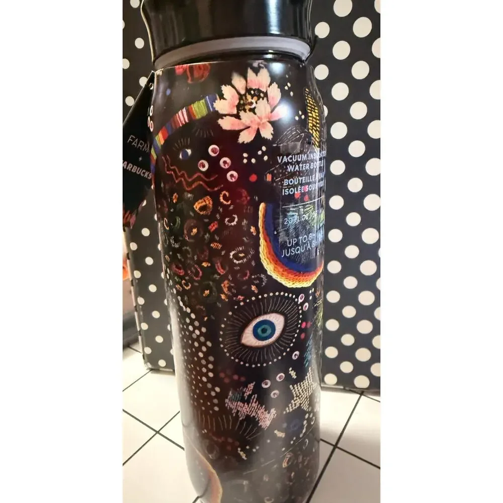 New  Starbucks x Farm Rio Borogodo 20 ounce stainless steel water bottle